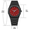 Matte Black Red Dial Aura Watch