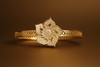 Golden Bloom Bracelet – Elegant Floral Handpiece