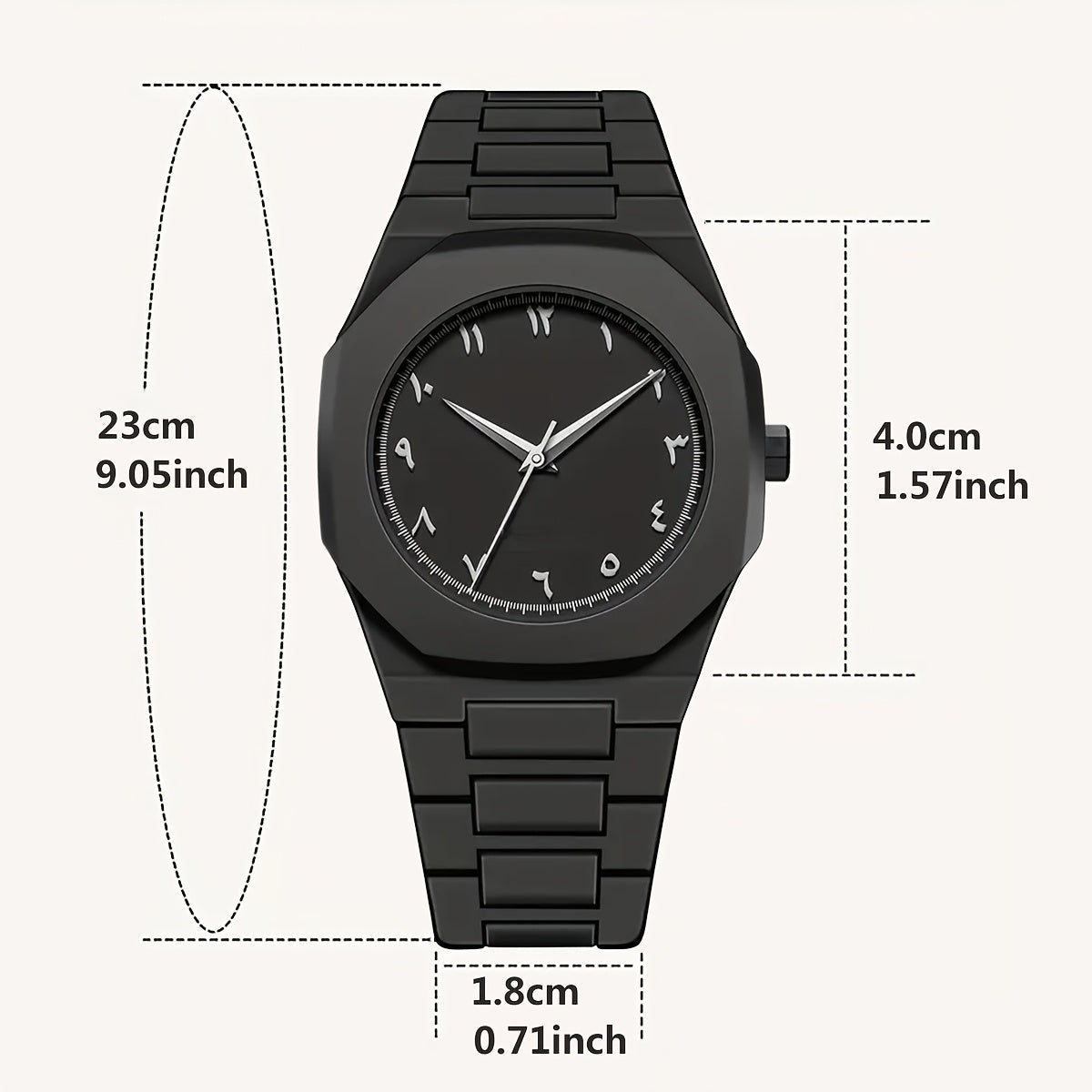 Premium Black Arabic Aura Watch