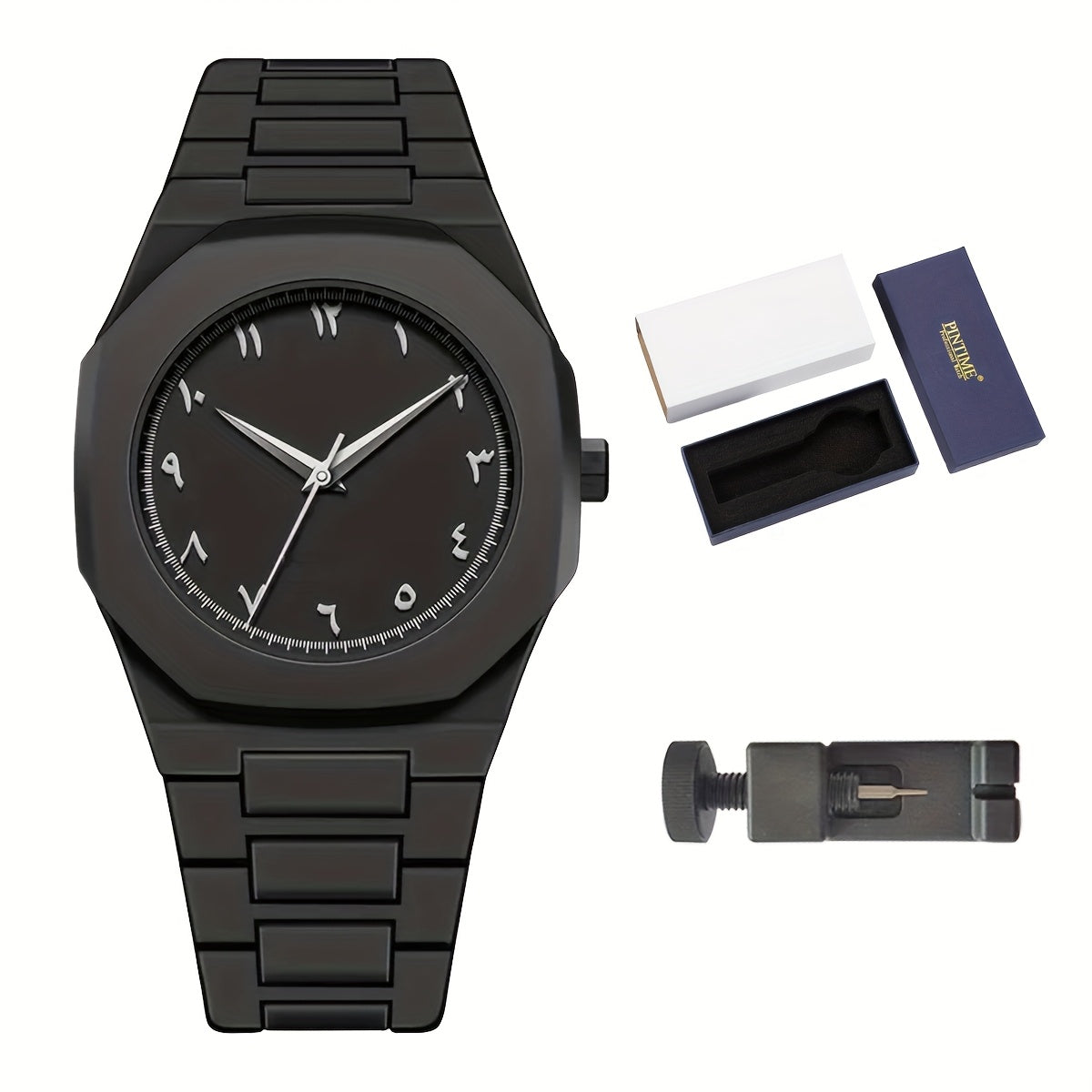 Premium Black Arabic Aura Watch